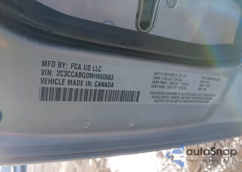 2021 Chrysler 300 300S z USA, uszkodzony, nr VIN 2C3CCABG0MH660663